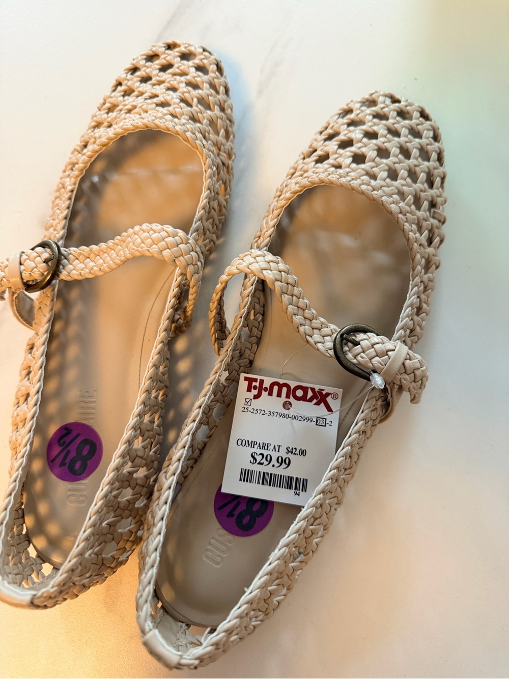 Braided Mary Jane Flats NWT